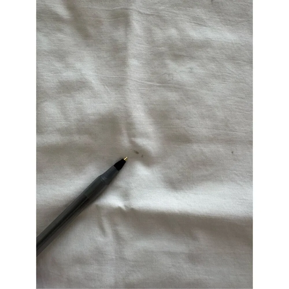 Pillowcase cream heart embroidery scalloped 1 single long vintage